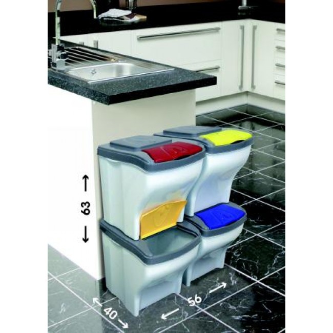 Koš Poker Set, 4 × 20 l