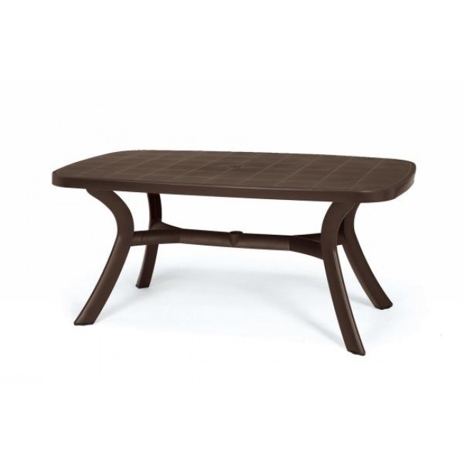 Plastový zahradní stůl Toscana ovál caffe 165 cm