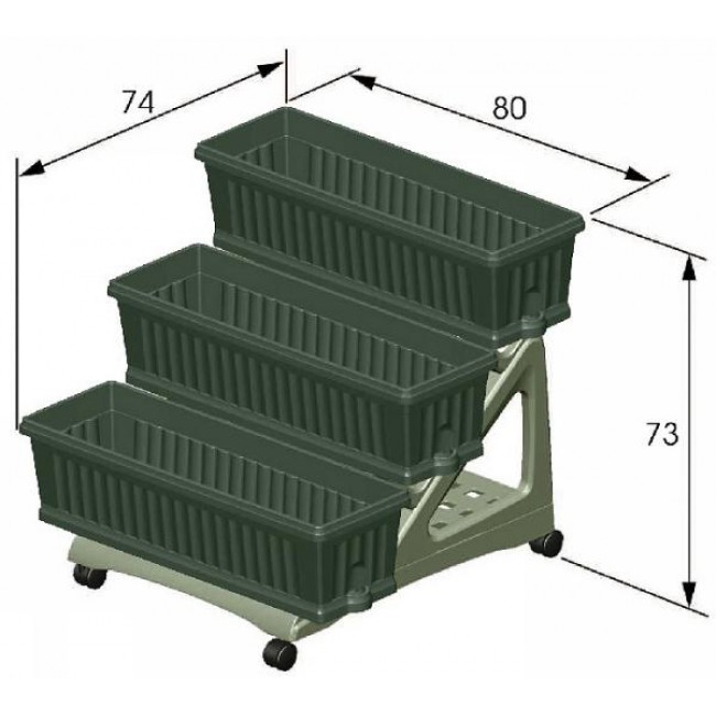 Zahradní truhlíková pyramida Orto