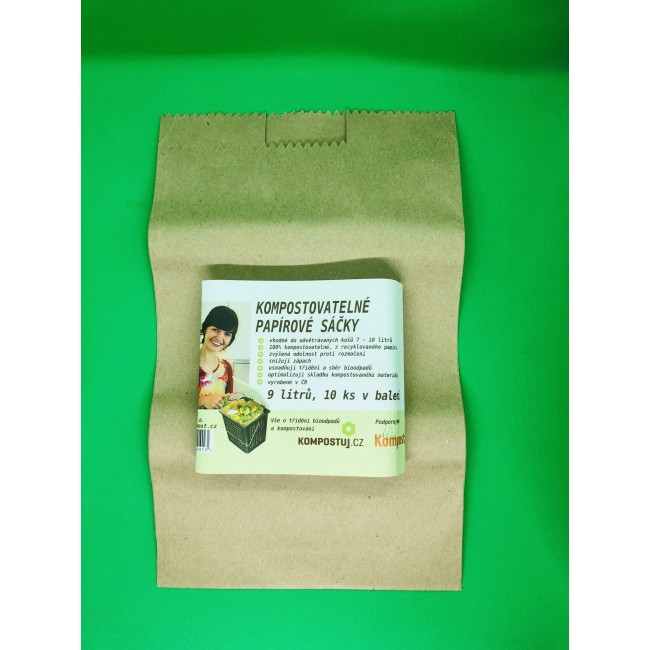 Kompostovatelné sáčky z recyklovaného papíru (9 llitrů)
