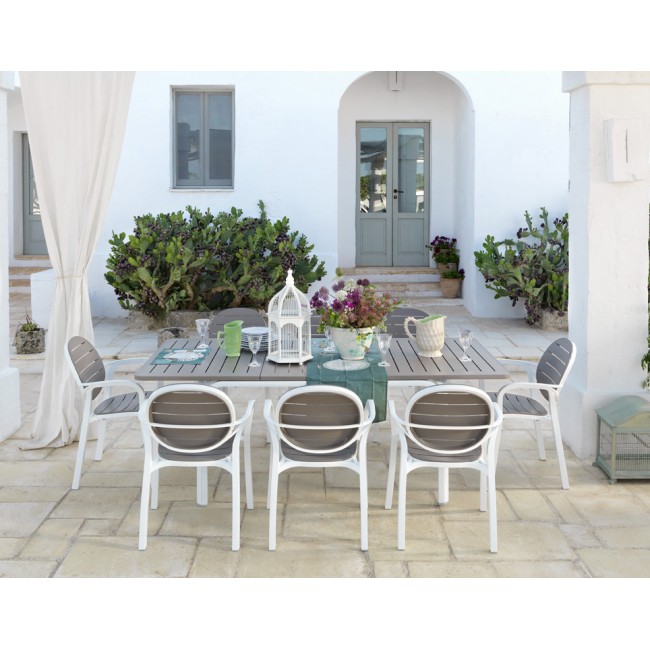 Stůl Alloro 140-210 extensible tortora-bianco
