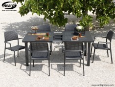 Zahradní sestava židle Bora a stůl Levante antracit